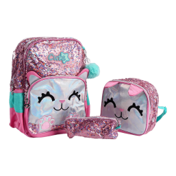 16 Inch Backpack 3 Pcs Set - Cat